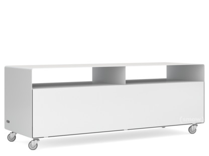 TV Lowboard R 109N Self-coloured|Signal white (RAL 9003)|Industrial castors