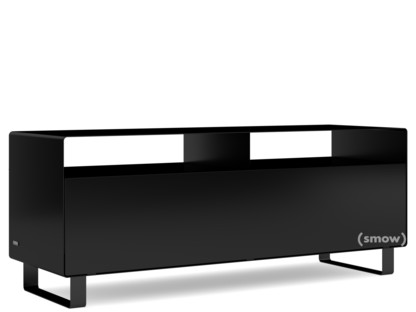 TV Lowboard R 109N Self-coloured|Deep black (RAL 9005)|Sledge base lacquered in same colour as unit exterior