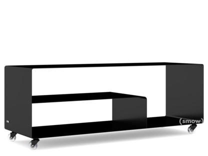 Sideboard R 111N Self-coloured|Deep black (RAL 9005)|Transparent castors