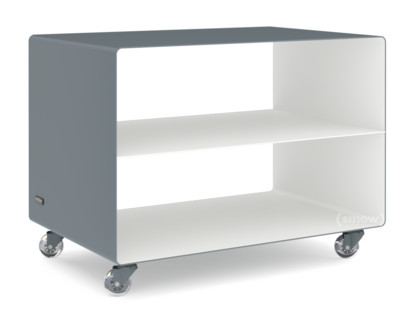 Trolley R 103N Bicoloured|Basalt grey (RAL 7012) - Pure white (RAL 9010)|Transparent castors