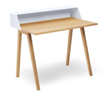 PS04/PS05 Secretary W 100 x D 63 cm (PS04)|Signal white (RAL 9003)|Oiled oak|Without power box