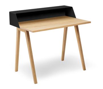 PS04/PS05 Secretary W 100 x D 63 cm (PS04)|Deep black (RAL 9005)|Oiled oak|Without power box