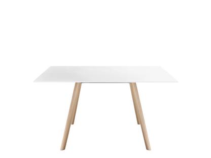 Pilo 139 x 139 cm|Legs natural, table top white