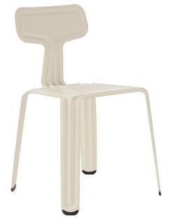 Pressed Chair Oyster white glossy