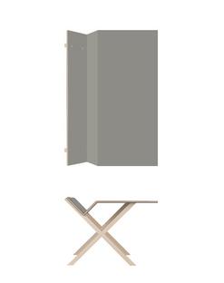Kant Desk 160 cm|74 cm|FU (plywood, birch) linoleum grey