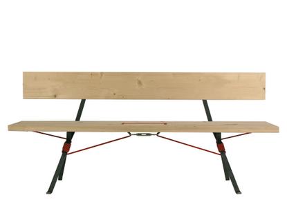 Kampenwand Bench With Backrest Indoor - Red rope