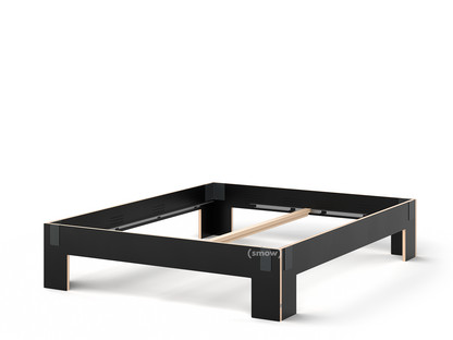 Tagedieb 160 x 200 cm|Without headboard|FU (plywood, birch) black|Steel, powder coated|Without slatted base