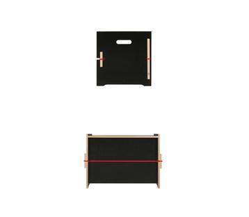 Trude Small Trude (H 37 x W 55 x D 37 cm)|FU (plywood, birch) black