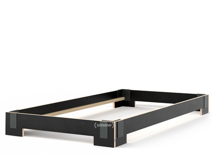 Tagedieb Stacking bed 100 x 200 cm|Black|Without slatted base