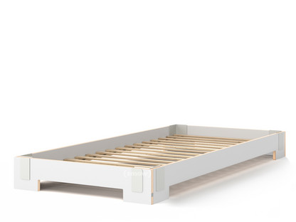 Tagedieb Stacking bed 90 x 200 cm|White|With rollable slatted base