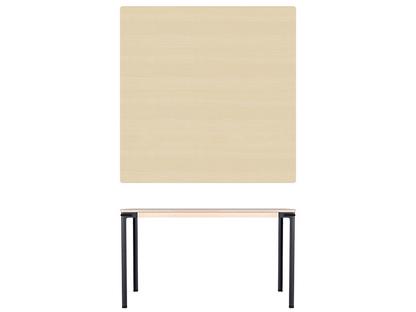 Seiltänzer Table 75 x 120 x 120 cm|Ash white oiled|Black
