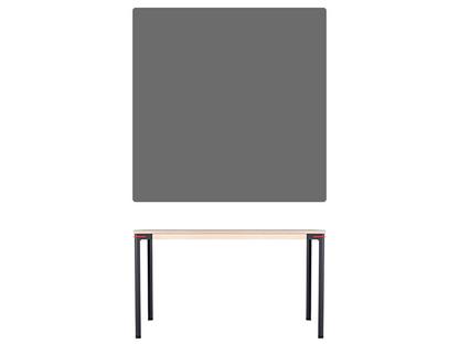 Seiltänzer Table 75 x 120 x 120 cm|Laminate silk-matt dark grey|Red