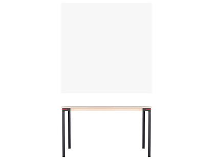 Seiltänzer Table 75 x 120 x 120 cm|Laminate silk-matt white|Red