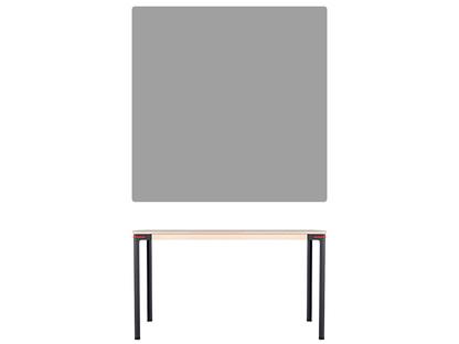 Seiltänzer Table 75 x 120 x 120 cm|Linoleum grey|Red