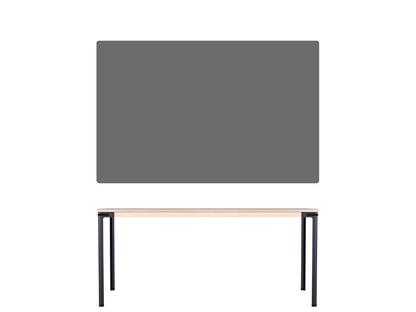Seiltänzer Table 75 x 160 x 90 cm|Laminate silk-matt dark grey|Black