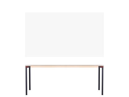 Seiltänzer Table 75 x 190 x 90 cm|Laminate silk-matt white|Red