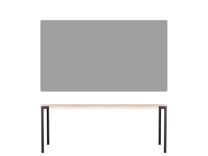 Seiltänzer Table 75 x 190 x 90 cm|Linoleum grey|Red