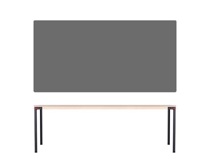 Seiltänzer Table 75 x 220 x 90 cm|Laminate silk-matt dark grey|Red