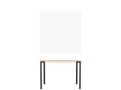 Seiltänzer Table 75 x 90 x 90 cm|Laminate silk-matt white|Black