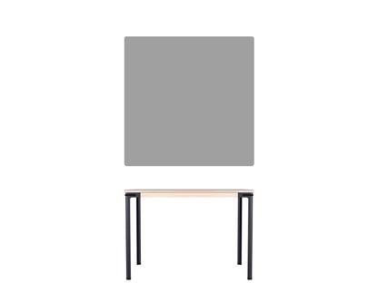 Seiltänzer Table 75 x 90 x 90 cm|Linoleum grey|Black
