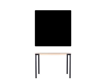 Seiltänzer Table 75 x 90 x 90 cm|Linoleum black|Black