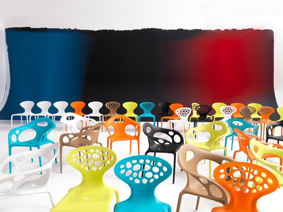 moroso supernatural chair orange with seat cushion green by ross