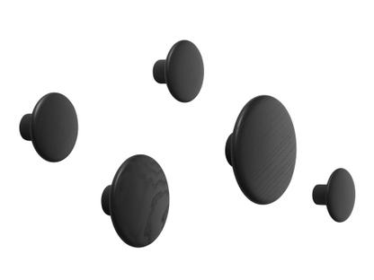 The Dots Set of 5 Ash black