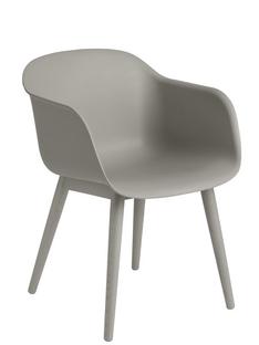 Fiber Armchair Wood Grey