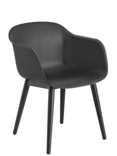 Fiber Armchair Wood Black