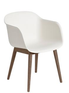 Fiber Armchair Wood Natural white / dark brown