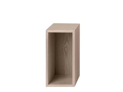 Stacked Storage System S (21,8 x 43,6 x 35 cm)|With backboard|Oak