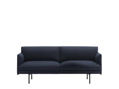 Outline Sofa 2 Seater|Fabric Vidar 554 - Black blue