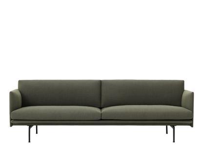 Outline Sofa 3 Seater|Fabric Fiord 961 - Greyish-green