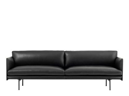 Outline Sofa 3 Seater|Leather black