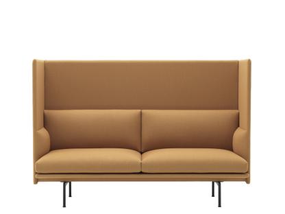 Outline Highback Sofa 2 Seater|Fabric Vidar 472 - Mustard