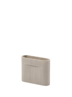 Ridge Vase Small (H 16,5 cm)|Beige