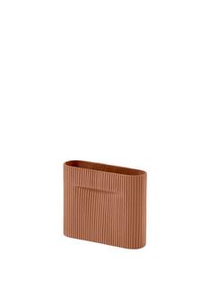 Ridge Vase Small (H 16,5 cm)|Terracotta