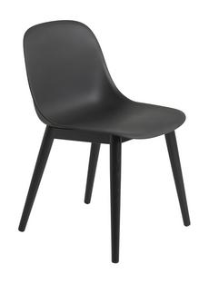 Fiber Side Chair Wood Black