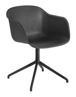 Fiber Armchair Swivel Black