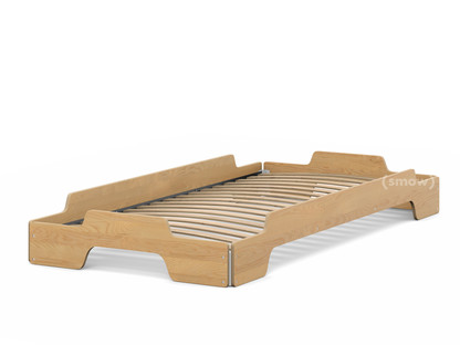 Stacking Bed 90 x 190|Beech oiled and waxed|Rollable