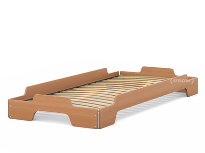Stacking Bed 90 x 200|Natural beech oiled and waxed|Rollable