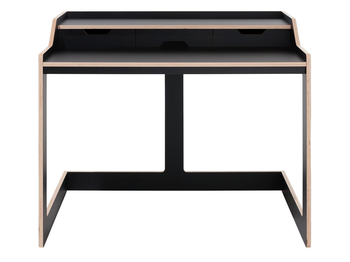 Muller Small Living Plane Secretary Melamine Black With Birch