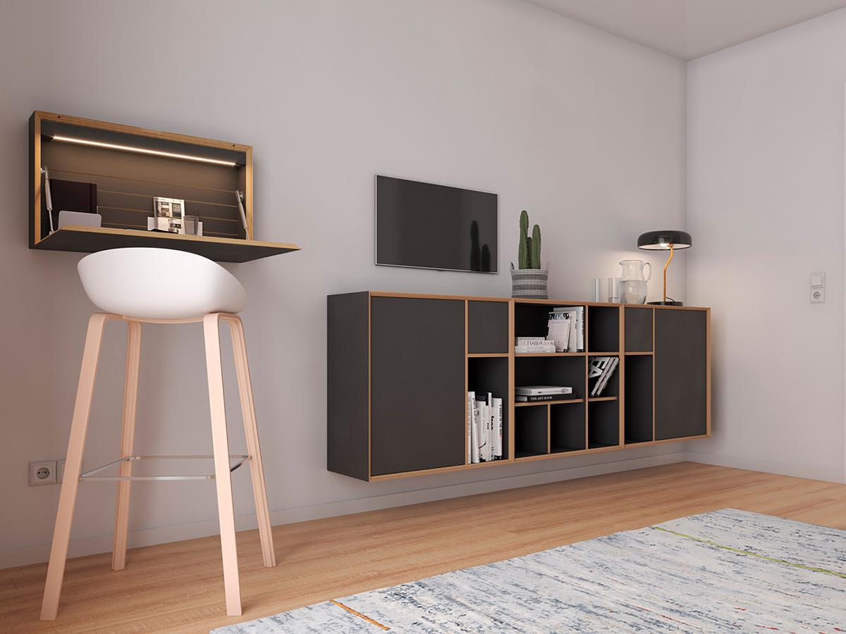 Flatbox wall desk deals