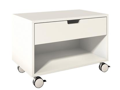 Modular Bedside Table Melamine white with white edge