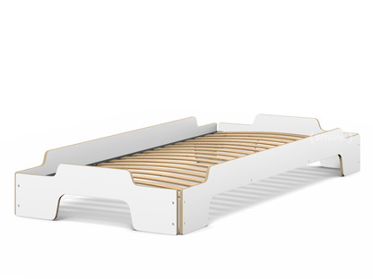 Stacking Bed Comfort CPL white|Rollable