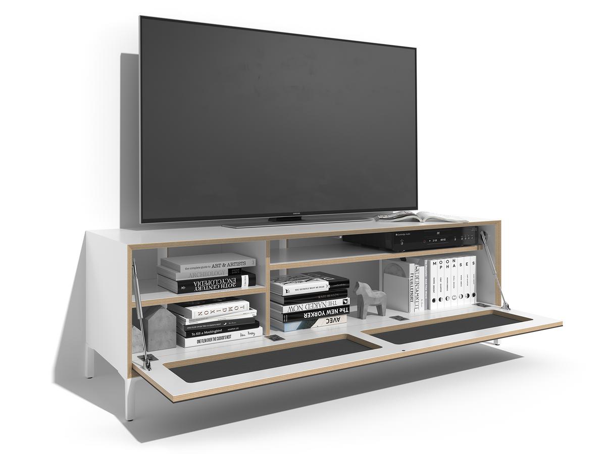 Vertiko Hifi, CPL white, | legs With furniture - Designer Small Units | Multimedia from Living Müller