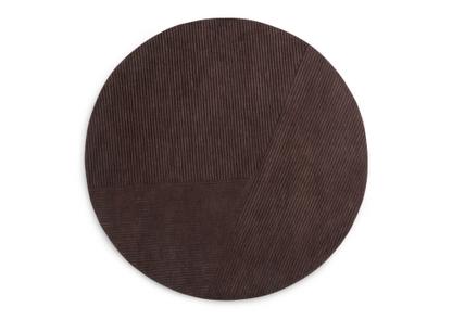 Row Rug Ø 200 cm|Dark brown