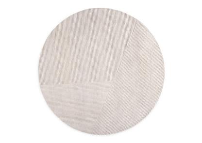 Row Rug Ø 200 cm|Light grey