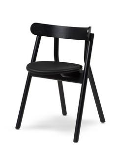 Oaki Dining Chair Black painted oak|With seat pad