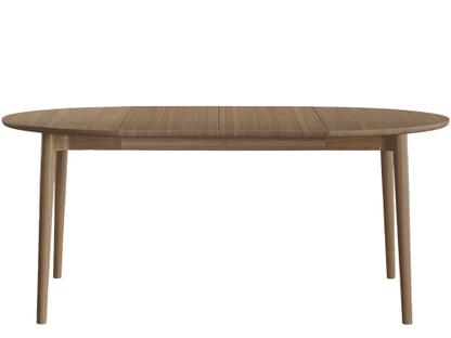 Expand Dining Table Circular Smoked oak|With 2 extension plates (+100 cm)